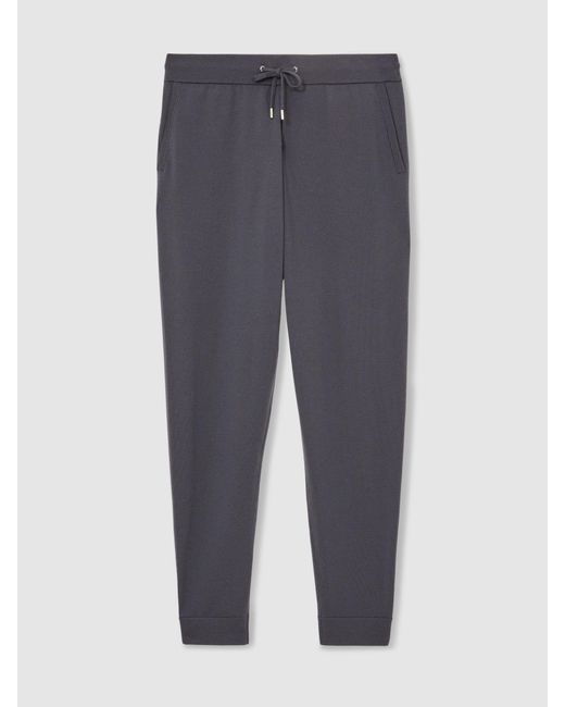 Reiss Gray Billings - Blackened Blue Merino-blend Stretch Joggers, L for men