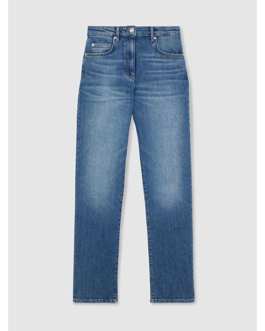 Reiss Aubrey - Mid Blue Slim Straight-leg Jeans, 25w X 33l (uk 25 L)
