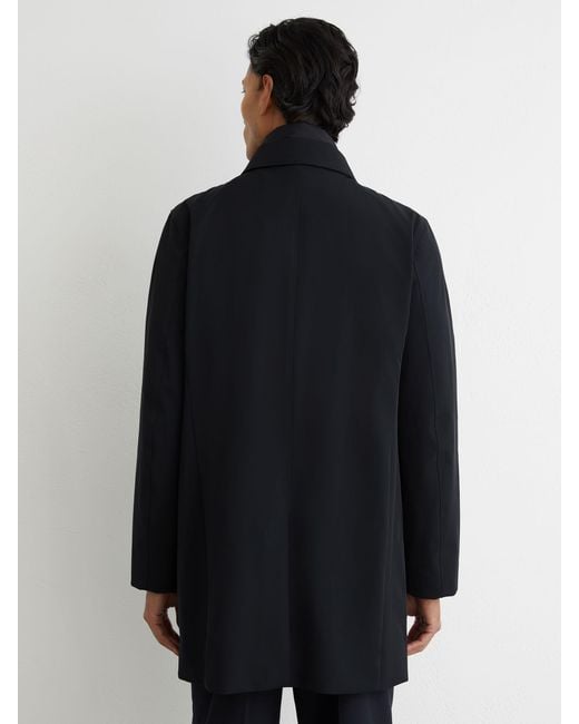 Reiss Blue Logan - Navy Hybrid Removable Funnel Neck Overcoat, S for men