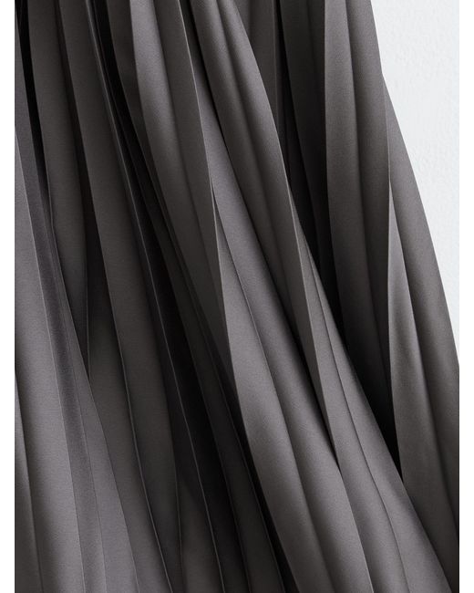 Reiss Gray Pleated Midi Skirt