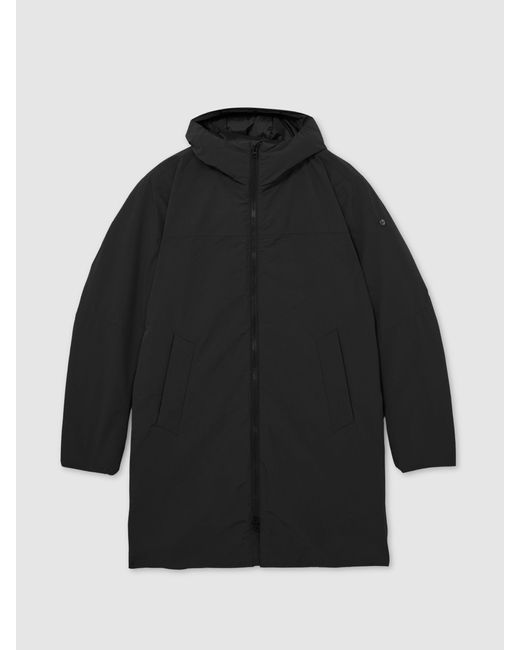 Scandinavian Edition Black Hooded Padded Parka for men