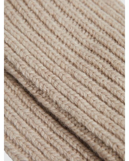 Reiss White Carmen Socks Wool Rib Knit