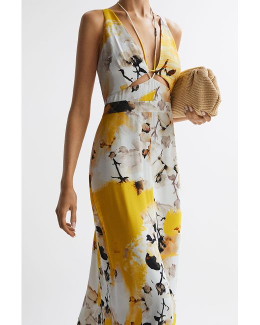 Floral fitted midi on sale dress