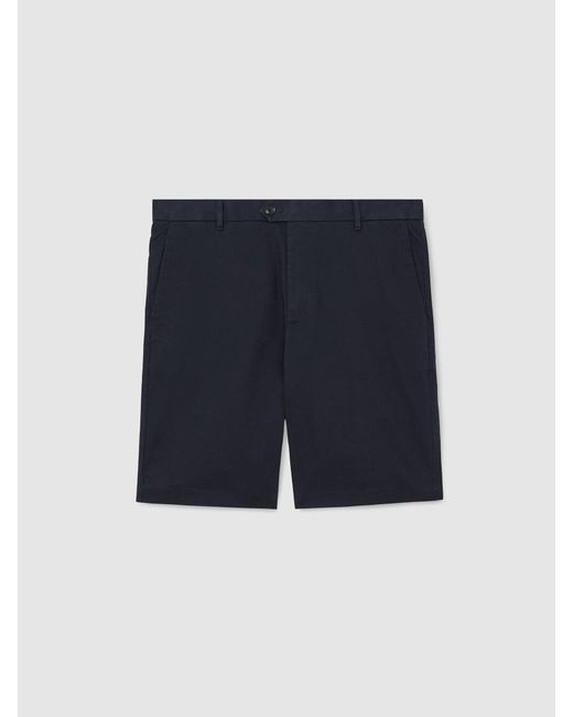 Reiss Blue Wicket - Navy Regular Length Casual Chino Shorts, 30 for men
