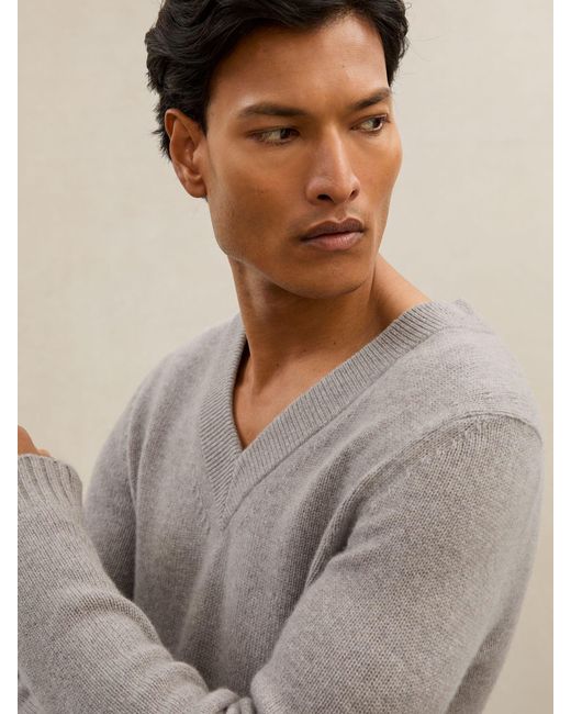 Reiss Natural Atelier Cashmere V-Neck Jumper for men