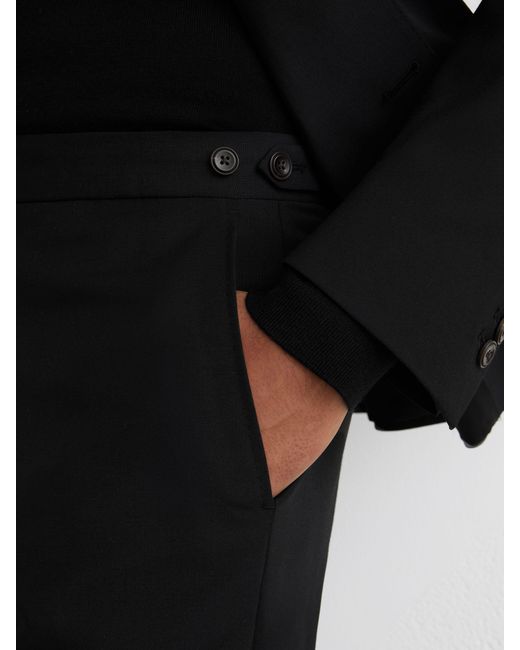 Reiss Promise - Black Tailored Fit Wool-blend Suit Trousers, 42w X 33l (uk 42 L) for men