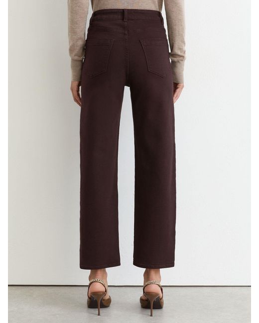 Reiss Natural Selin - Grape Mid-rise Straight-leg Jeans, 26w X 31l (uk 26 R)