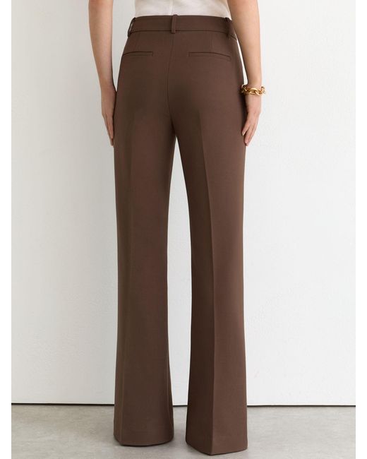 Reiss Claude - Mocha Brown High Rise Flared Trousers, Us 0 L