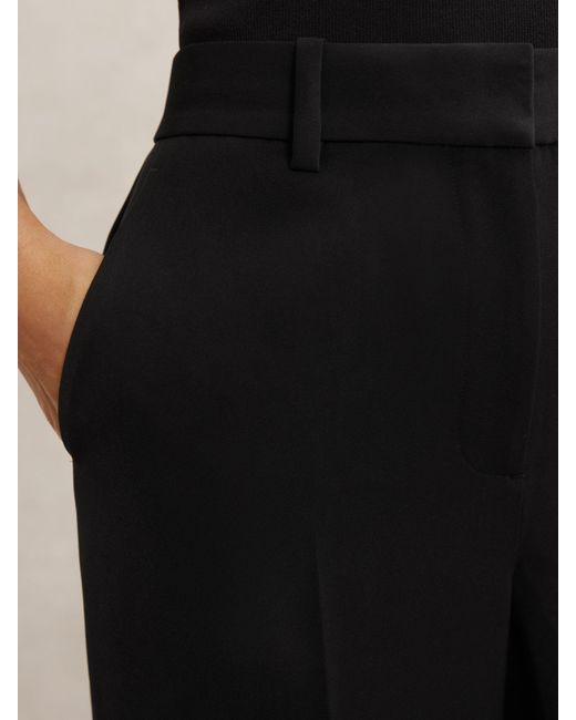 Reiss Natural Margeaux - Black Wide-leg Tailored Trousers, Us 8 L