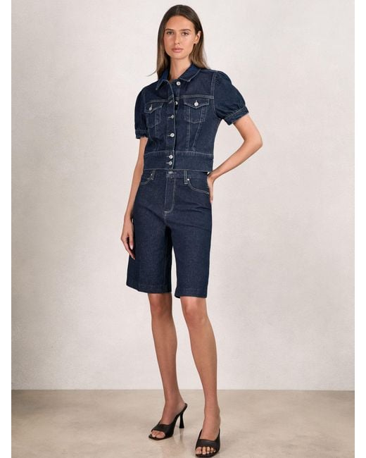 PAIGE Blue Denim Bermuda Shorts