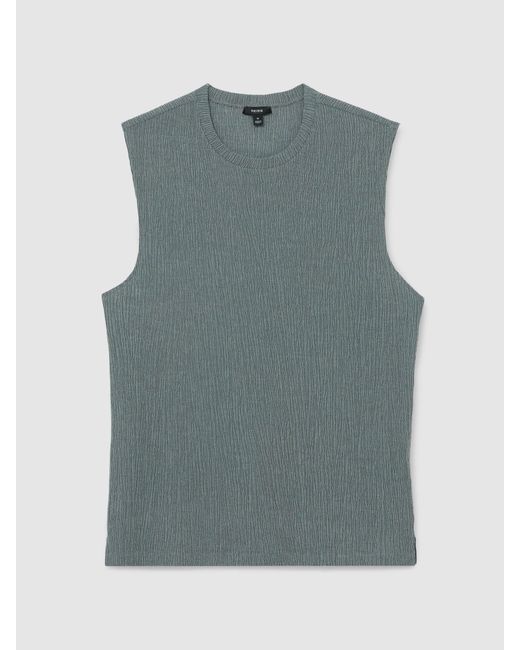Reiss Gray Melgreen - Dark Sage Green Textured Crew-neck Vest, Xxl for men