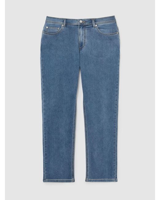 Reiss Blue Soft-Stretch Straight-Leg Jeans for men