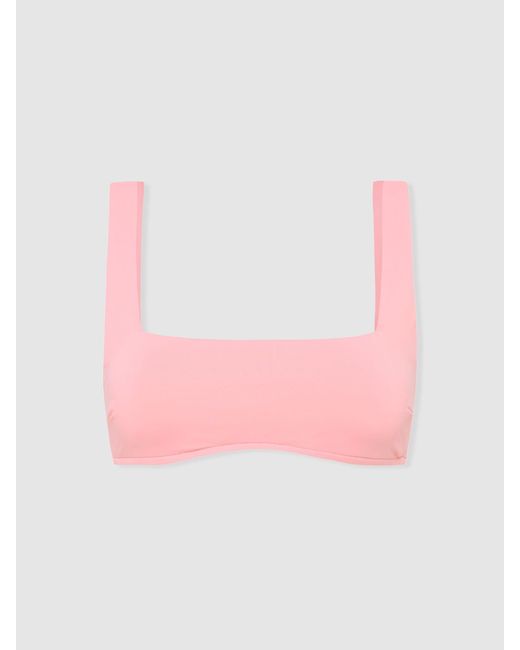 Bondi Born Pink Square Neck Bikini Top