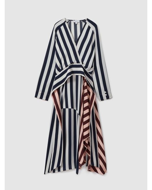 【海外限定】REISSワンピース☆Eloise Stripe Dress, Navy/Brown REISS Eloise Stripe Dress | Bloomingdale's