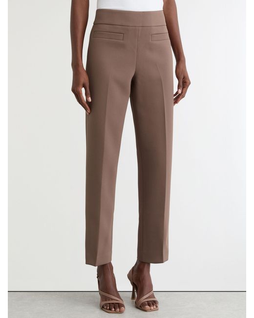 Reiss White Rosemary - Taupe Neutral Welt-pocket Tapered Trousers, Us 10 R