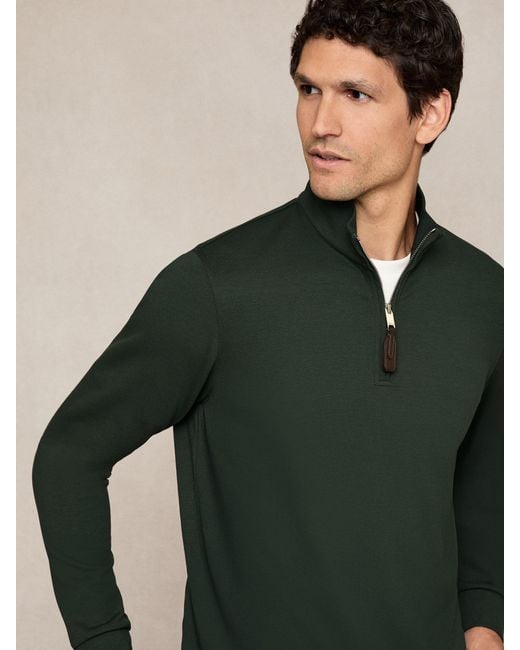 Reiss Newland - Dark Sage Green Premium Interlock Zip-through Overshirt, Xxl for men