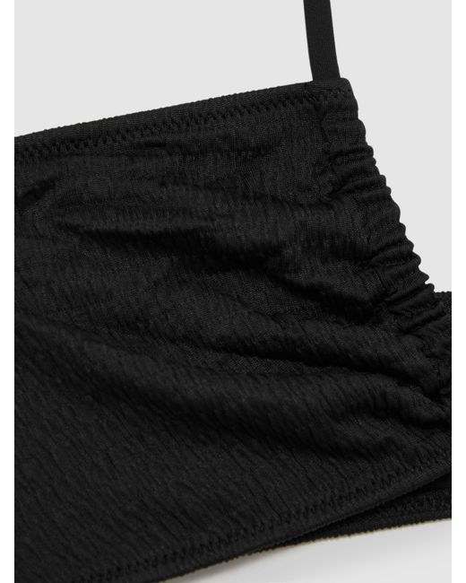 Calvin Klein Black Crinkle Bikini Top
