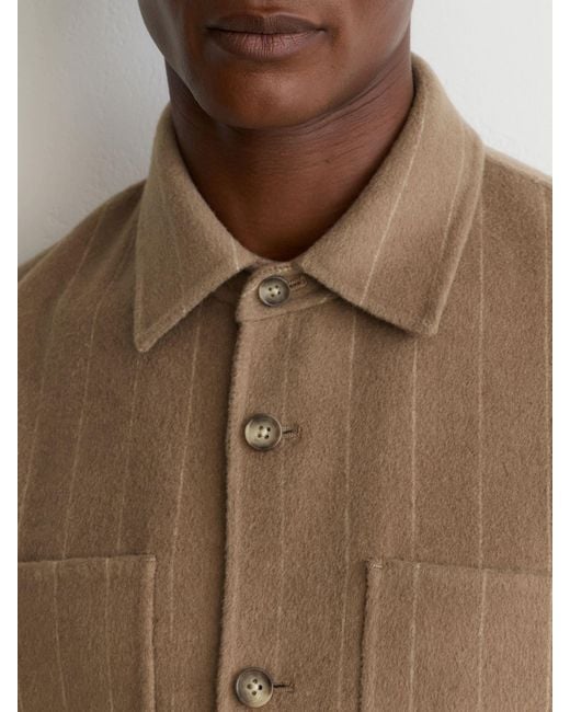 Reiss Natural Gano Wool-Blendd Twin-Pocket Overshirt for men