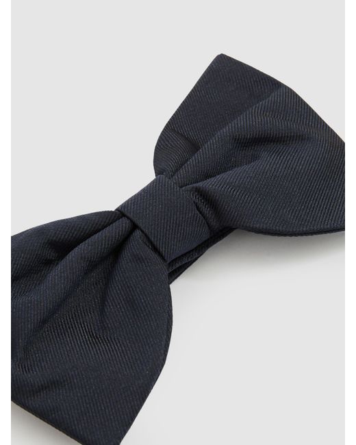 Reiss Blue Grosgrain Silk Bow Tie, Dark for men
