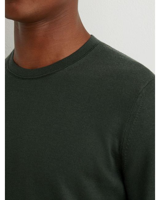 Reiss Wessex - Dark Green Merino Wool Crew-neck Jumper, Xxl for men