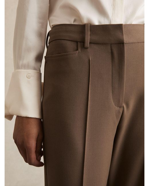 Reiss Natural Petite Flared Suit Trousers
