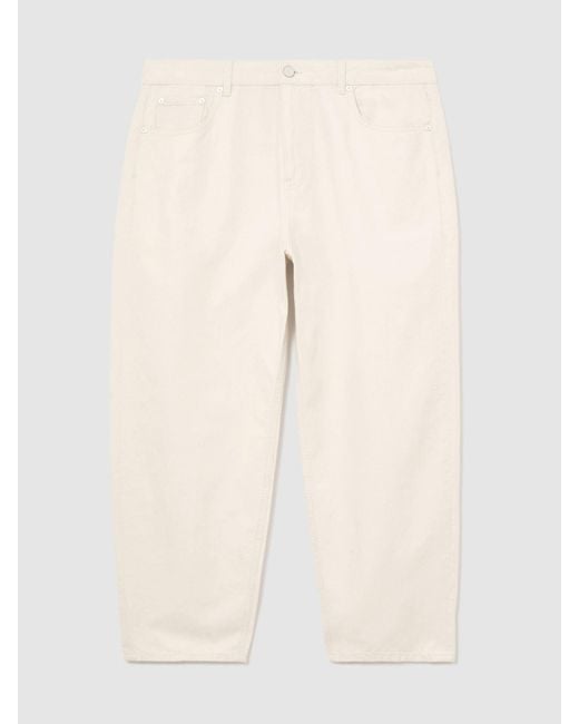 Reiss Natural Freddie - White Barrel-leg Jeans, 32 for men