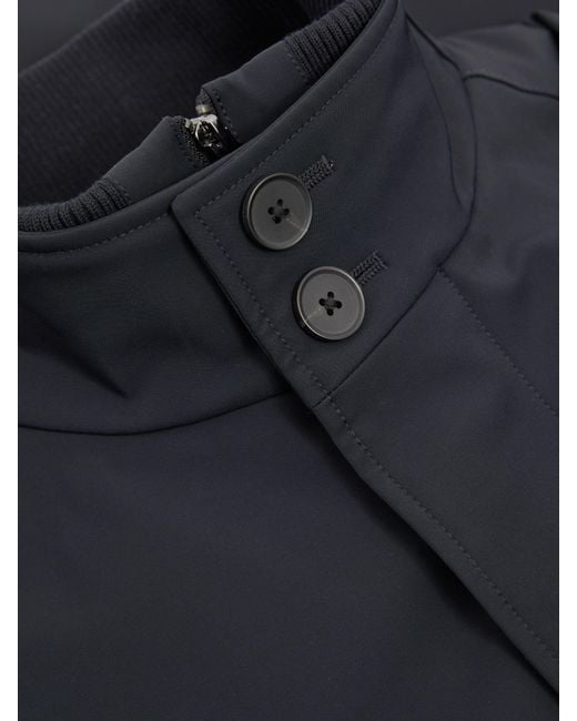 Reiss Blue Player - Navy Hybrid Removable Funnel Neck Overcoat, M for men