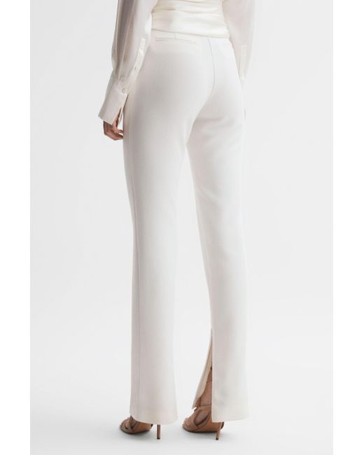 Acler White Tailored Split Hem Trousers