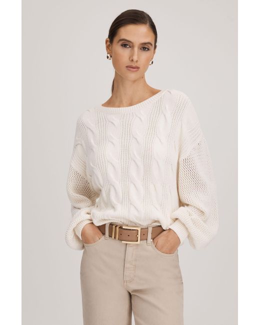 PAIGE Natural Cotton Blend Knitted Jumper