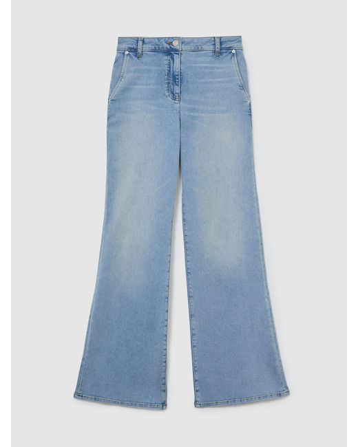 Reiss Blue Wide-Leg Jeans