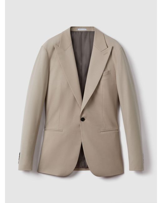 Reiss Natural Slim Fit Wool Blend Single Breasted Blazer for men