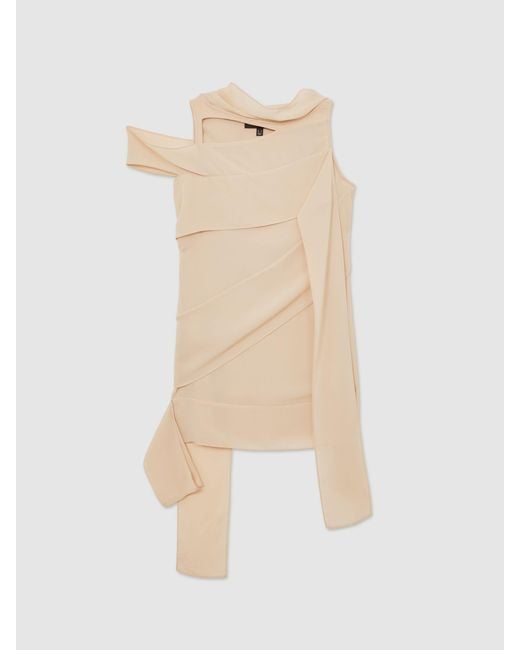 Reiss Natural Ballet Panel Shift Dress