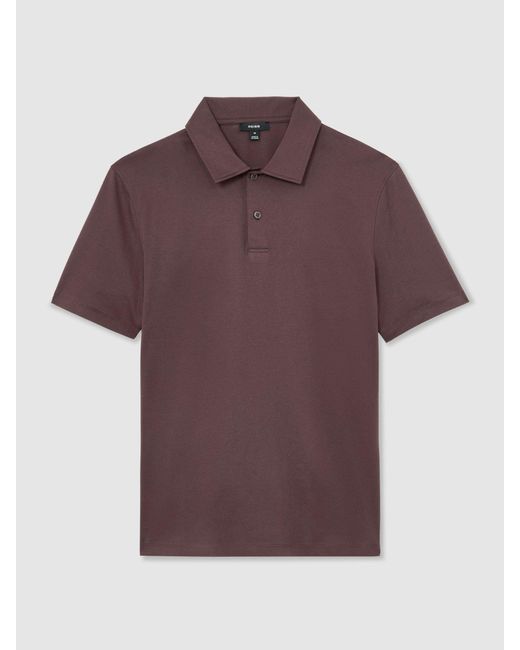 Reiss Purple Air-Water Cotton Polo Shirt for men