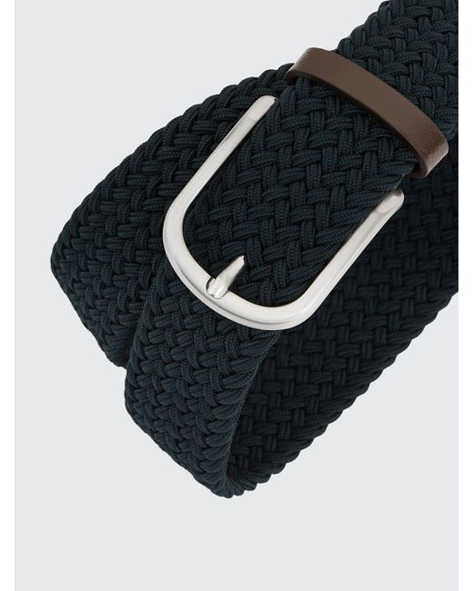 Reiss Blue Basket-Weave Belt for men