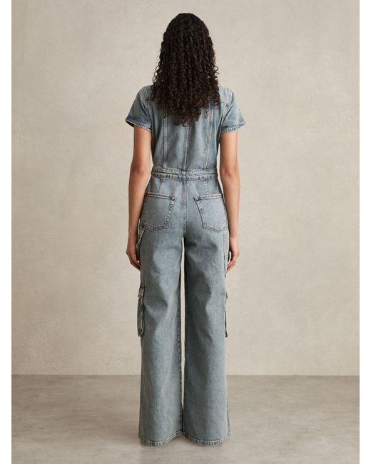 GOOD AMERICAN Blue Denim Cargo
