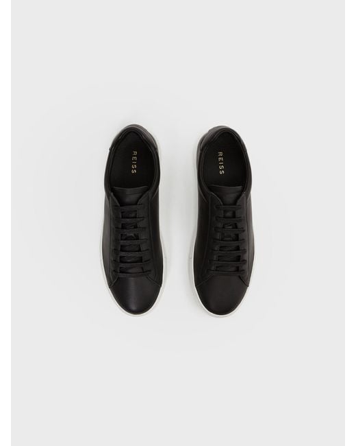 Reiss Finley - Black Leather Trainers, Uk7 for men