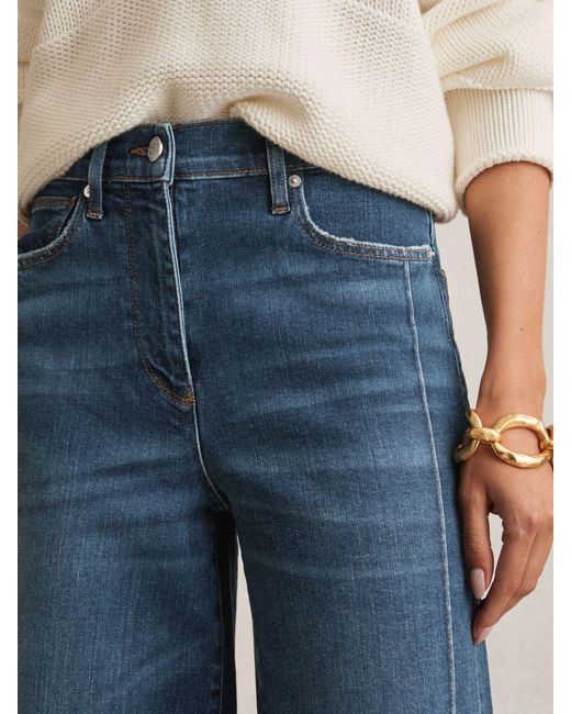 Reiss Blue Wide Leg Jeans