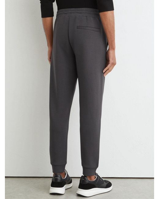 Reiss Gray Finn - Charcoal Grey Premium Interlock Cuffed Joggers, Xs Reg for men