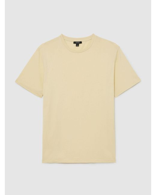 Reiss Natural Bless - Sorbet Yellow Cotton Crew-neck Tailored-fit T-shirt, Large for men