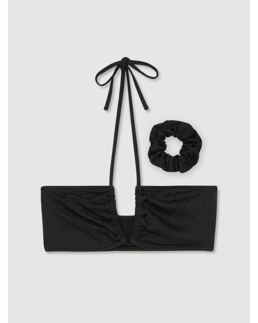 Calvin Klein Black Crinkle Bikini Top