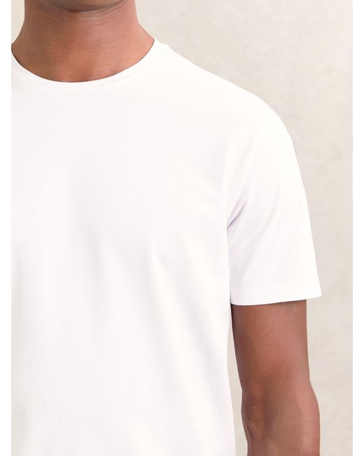 Reiss Flex - Black/white Stretch-cotton Loungewear T-shirts 2 Pack, L for men