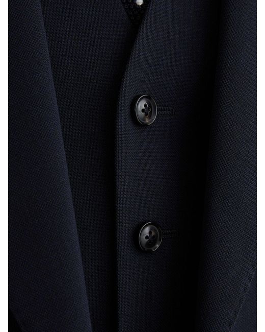 Reiss Blue Belmont - Navy Single-breasted Tailored Waistcoat, 44 for men