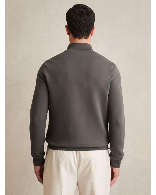 Reiss Freddie Hybride Stepp- Und Strickjacke Mit Durchgehendem Reißverschluss in Gray für Herren