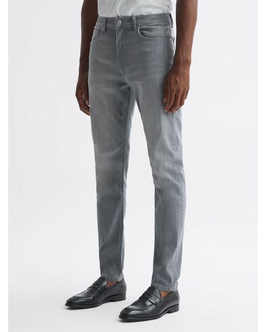 Reiss Black Slim Fit Jersey Jeans for men