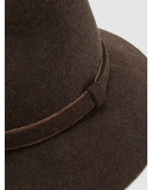 Reiss Black Wool-Felt Fedora Hat, S & M
