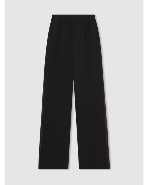 Reiss Natural Side-Stripe Wide-Leg Trousers
