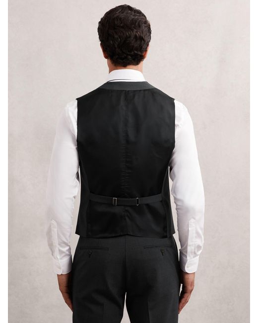 Reiss Black Promise - Grey Wool-blend Tailored-fit Waistcoat, 40 R for men