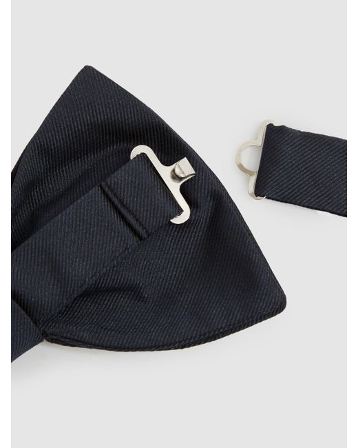 Reiss Blue Grosgrain Silk Bow Tie, Dark for men