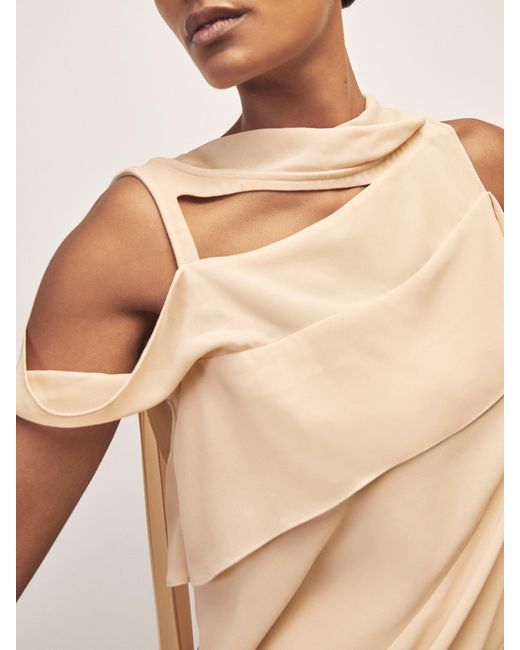 Reiss Natural Ballet Panel Shift Dress