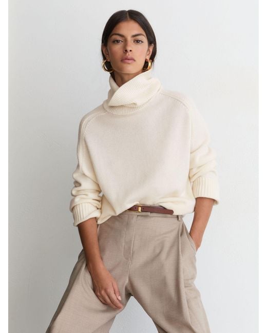 Reiss Natural Wool-Cashmere Roll-Neck Jumper